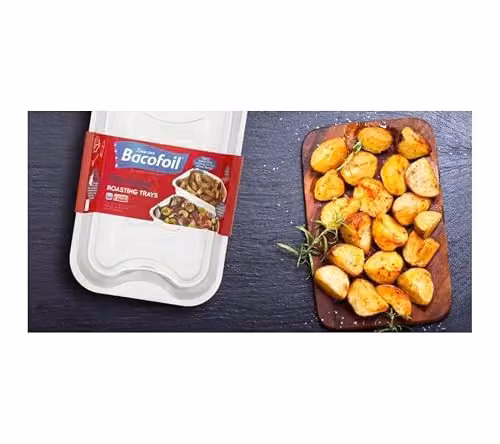 Bacofoil Easy Roasting Tray, Pack of 2, Silver Rectangular – 2