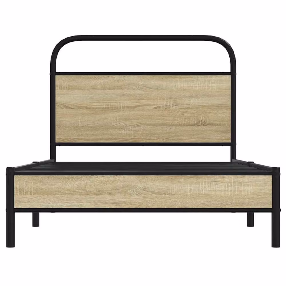 Berkfield Home Elegant Bed Frame in Light Oak with Drawers, W/D/H: 100 x 200 cm – 3
