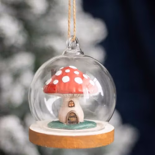 Something Different Wholesale Multicolour Mushroom House Glass Dome Hanging Decoration – 2