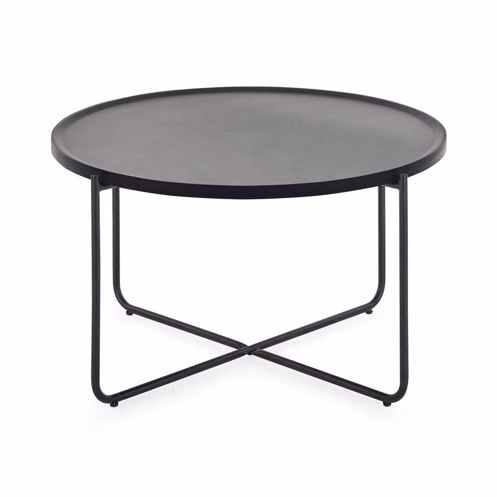 Cheshire Cordoba Round Coffee and Lamp Table Set in Black – 3