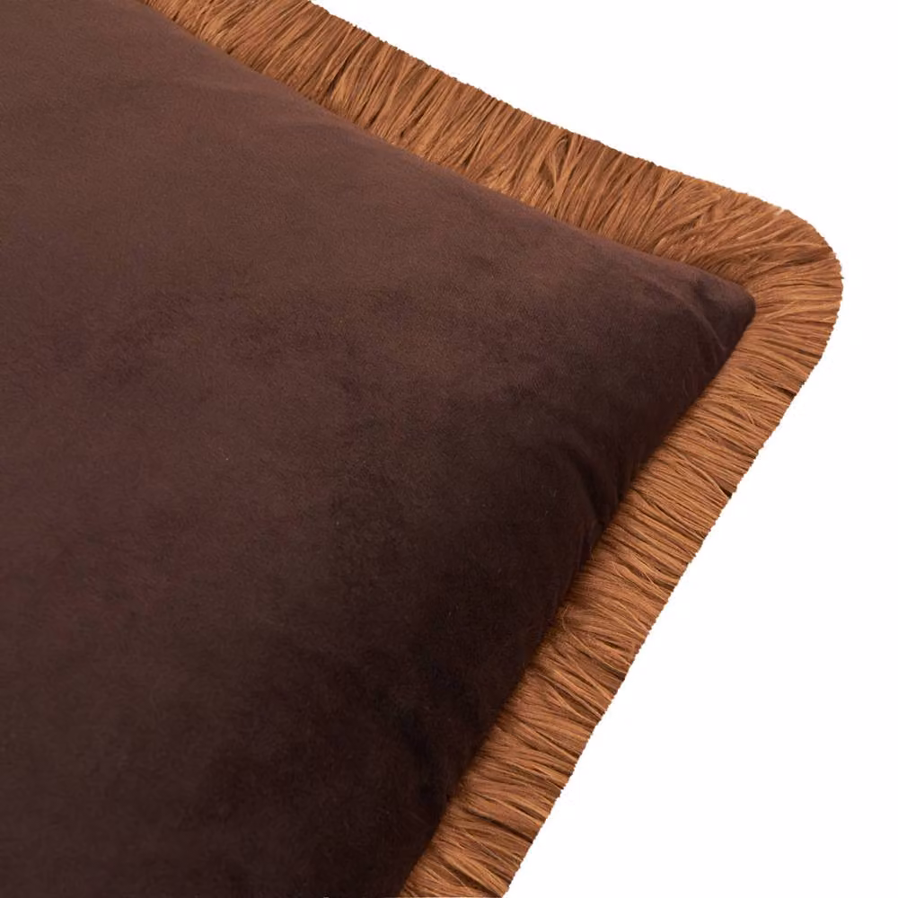 Furn Halo Brown Velvet Square Cushion, W/D/H: 50 x 50 x 50 cm – 2