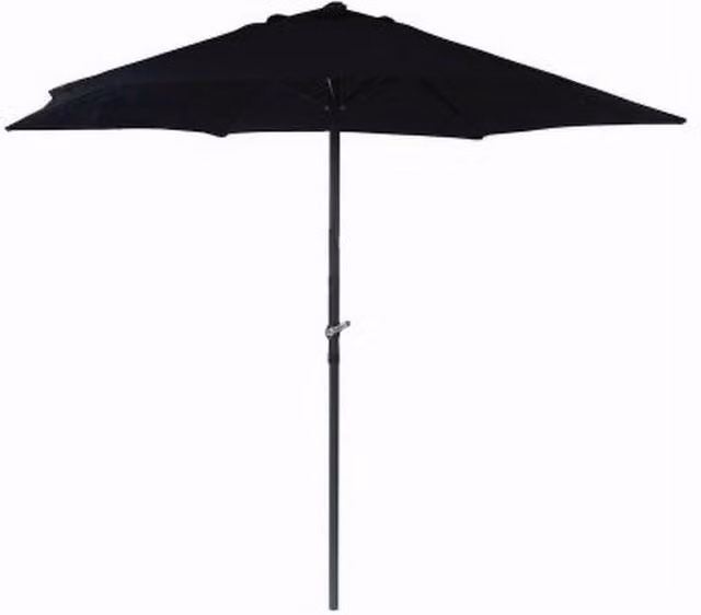 Churnet Valley Garden Furniture Ltd Black Aluminium and Polyester Parasol, W: 270 cm, D: 270 cm, H: 240 cm – 1