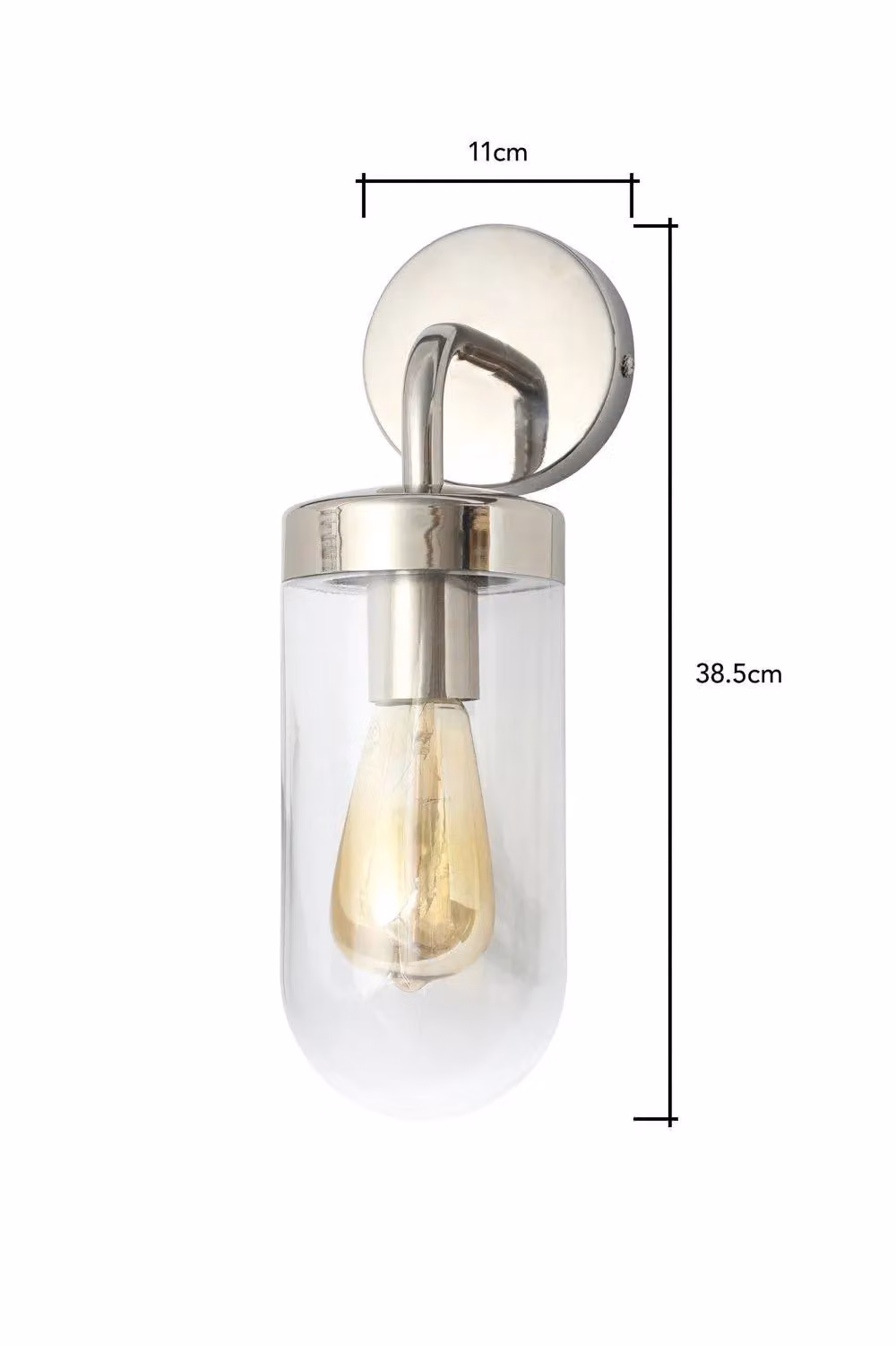 BHS Lighting Chelsea Outdoor Wall Light in Metallic Silver – 2
