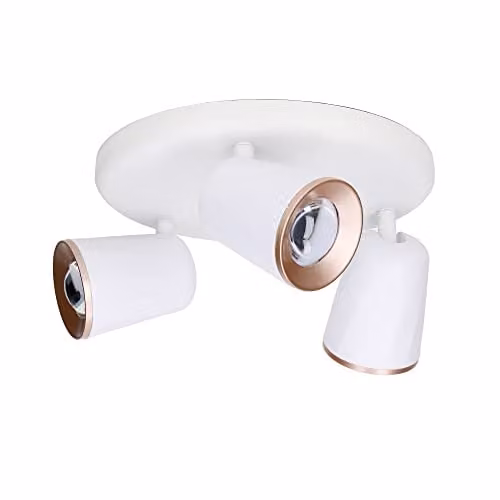 Netlighting Adri LED Triple Cluster Spotlight in White Matt Copper, 2430lm, 3000K