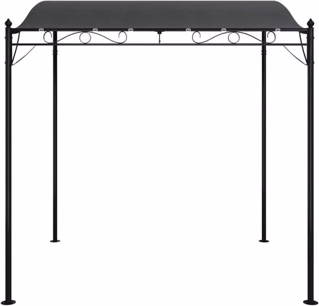 Berkfield Home Regardless Canopy in Anthracite with Black Steel Frame, W/D/H: 2 x 2.3 x 2 m
