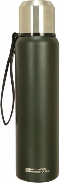 Mountain Warehouse Matte Double Wall Flask in Khaki Green