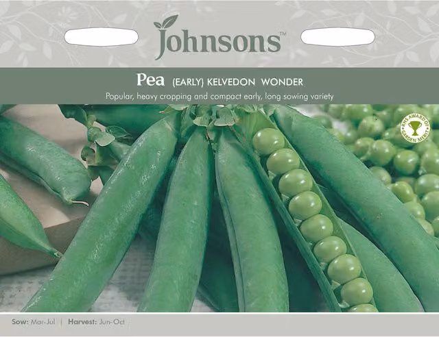 Johnsons Kelvedon Wonder Pea Vegetable Seeds