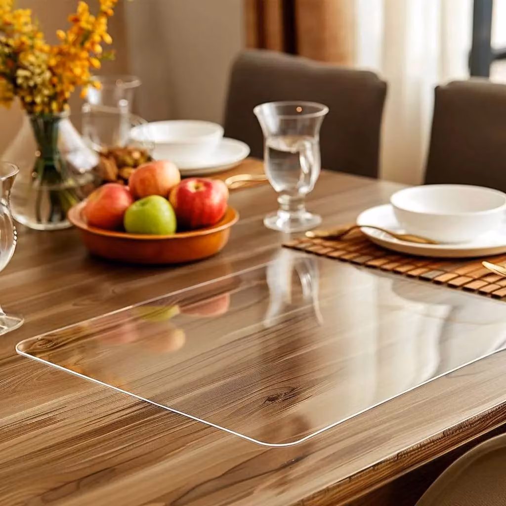 Nicoman Clear Non-Slip Waterproof PVC Desk Protector Mat, W: 60 cm, D: 35 cm – 3