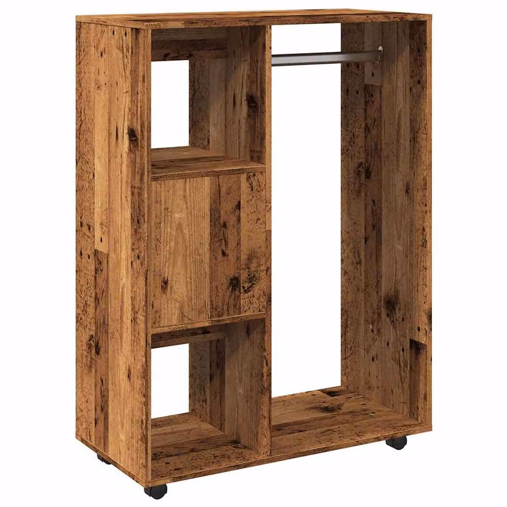 Berkfield Home Old Wood Wardrobe in Brown, W/D/H: 80 x 40 x 110 cm – 7