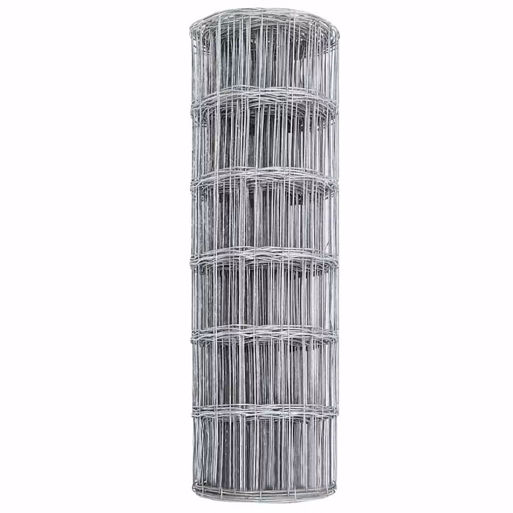 Berkfield Home Euro Fence Galvanised Steel Round Mesh in Grey, W: 0.8 m, L: 10 m – 3