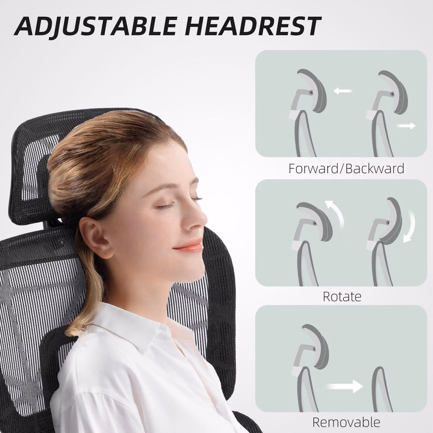 HOMCOM Black Fabric Executive Recliner Office Chair with Headrest, Armrests and Lumbar Support – 8