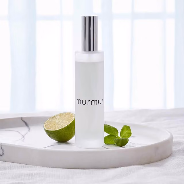 Murmur Spa Fresh Room Spray in White and Silver Glass