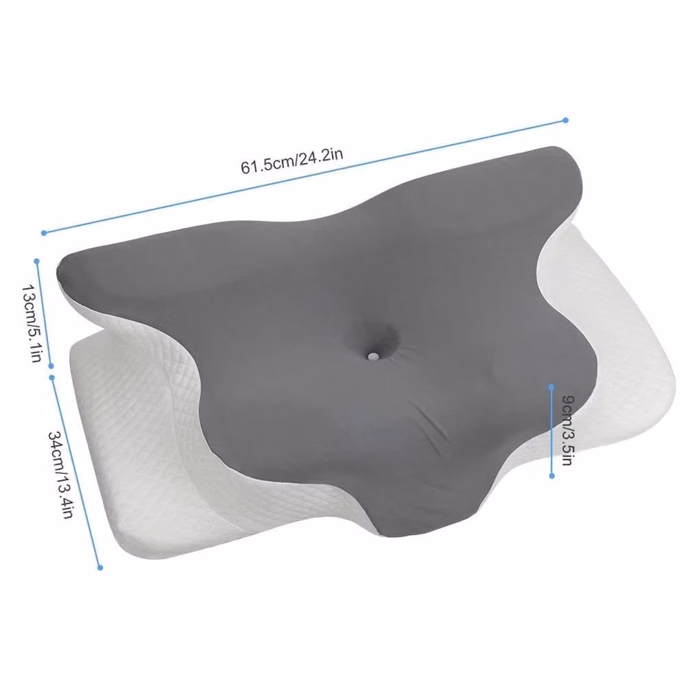 PAWNORA Ergonomic Memory Foam Cervical Wedge Pillow in Grey – 2