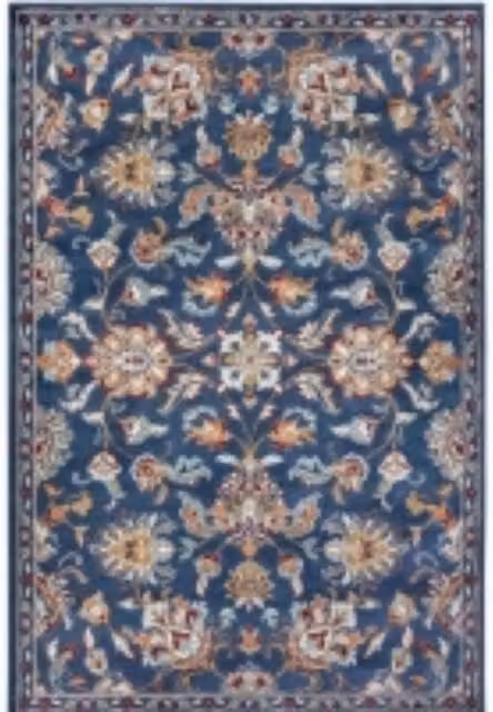 THE RUGS Caracci Orient Rug in Blue with Vintage Floral Design, W: 160 cm, L: 235 cm – 1