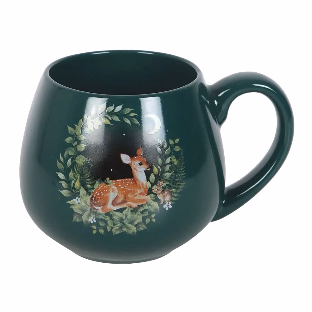 Something Different Fawn Rounded Ceramic Mug in Green – 2
