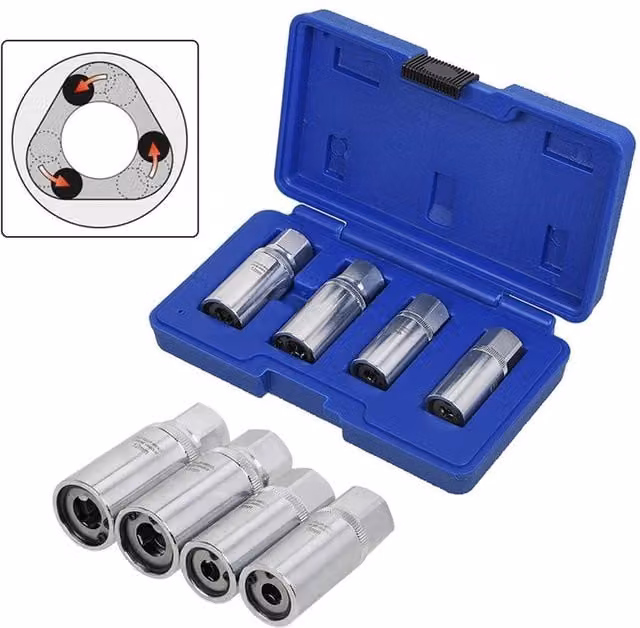 FLAVORA Stud Extractor Remover Socket Set in Blue – 1