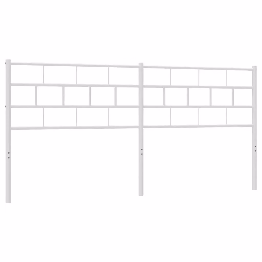 Berkfield Home Classic Metal Headboard in White, Width: 193 cm – 2