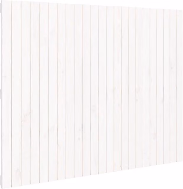 Berkfield Home White Rustic Solid Wood Pine Wall Mount Headboard W: 146.5 cm, D: 3 cm, H: 110 cm