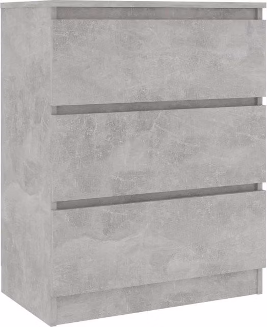 Berkfield Home Sideboard in Concrete Grey, W/D/H: 60 x 35 x 76 cm – 1