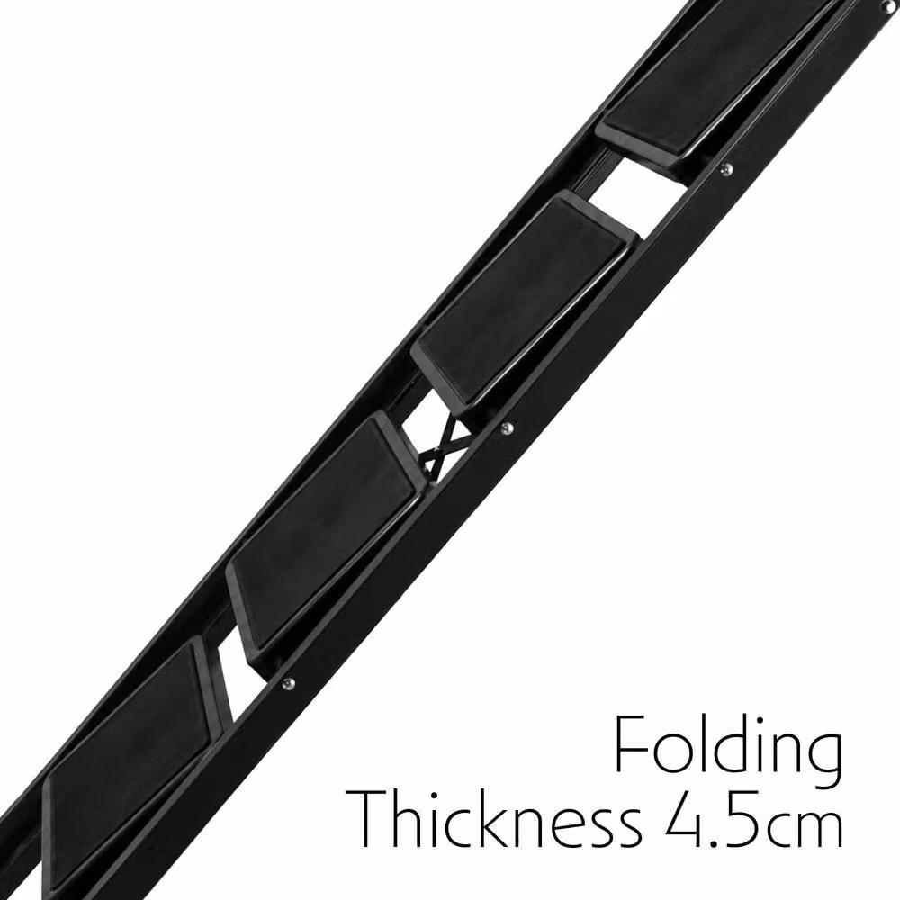 Futura 4 Step Heavy-Duty Steel Folding Step Ladder in Black – 4