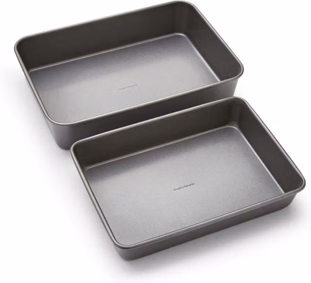 Morphy Richards Non-Stick Rectangular Roasting Tin Set, Grey