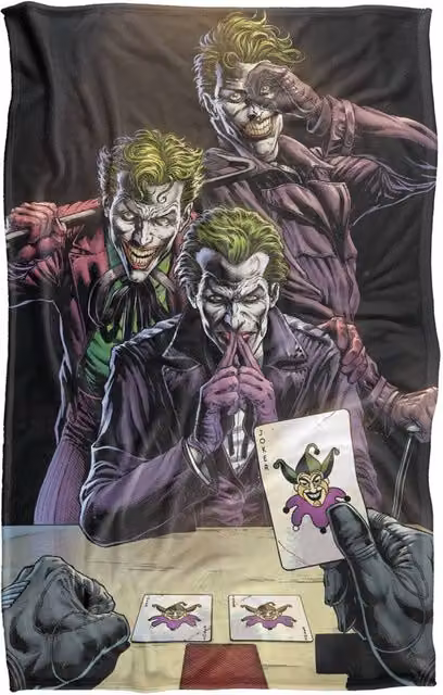 Warner Bros. Batman Three Jokers Super Soft Silky Touch Fleece Throw Blanket, Multicolour, W: 91.44 cm x L: 147.32 cm – 6