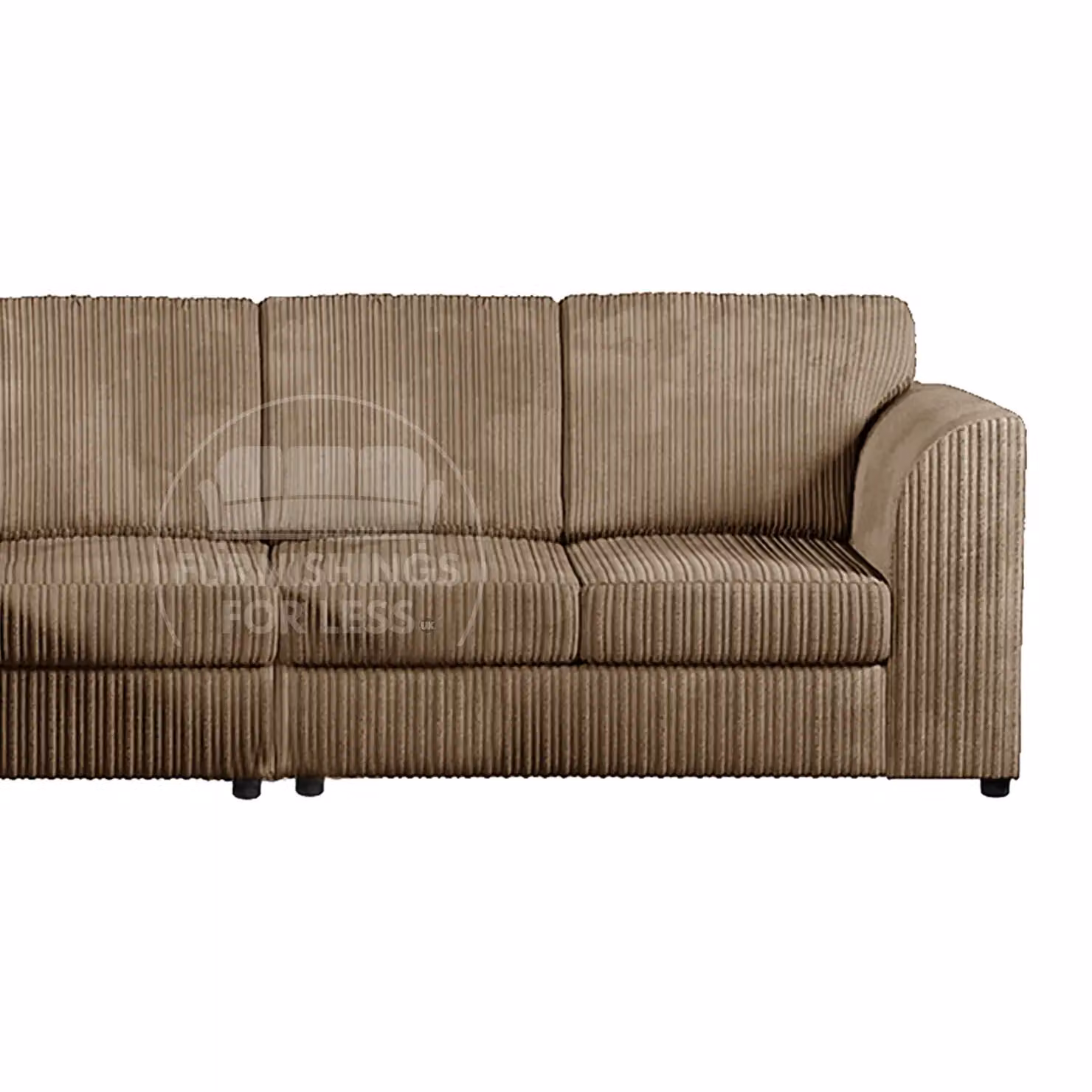 Furnishings For Less UK Luxor 5 Seat Left Hand Corner Sofa in Fawn Jumbo Cord – 2