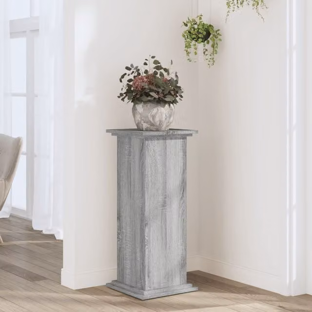 Berkfield Home Modern Grey Sonoma Plant Stand W/D/H: 33 x 33 x 80 cm