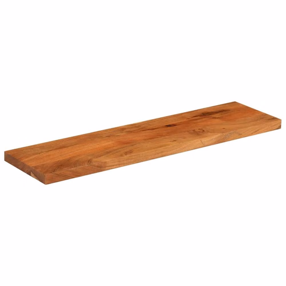 Berkfield Home Rectangular Solid Wood Acacia Table Top, Brown, W: 100 cm, D: 20 cm, H: 3.8 cm – 2