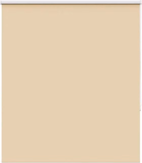 Berkfield Home Blackout Roller Blind in Beige Polyester, W: 125 cm, H: 175 cm