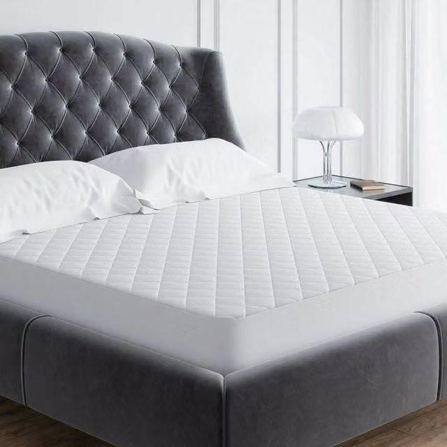 Gr8 Home Extra Deep Waterproof Quilted Mattress Protector, White, W/D/H: 90 x 190 cm