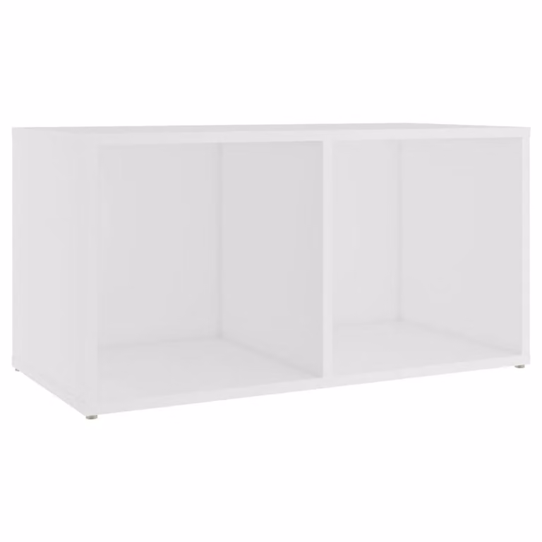 Berkfield Home Set of 4 White Matt MDF TV Cabinets, W/D/H: 72 x 35 x 36.5 cm