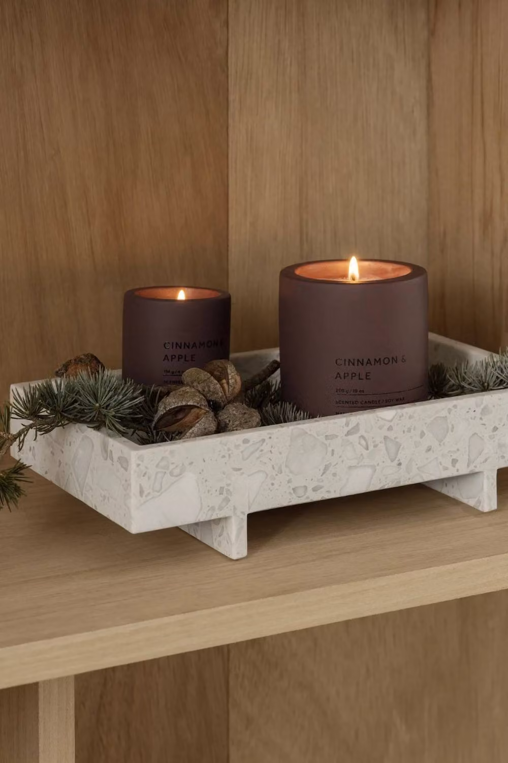 Blomus FRAGA Cinnamon & Apple Scented Votive Candle, Port in Wine, Red – 3