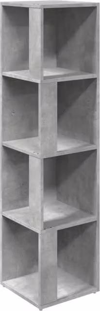 Berkfield Home Modern Corner Cabinet in Concrete Grey, W/D/H: 33 x 33 x 132 cm