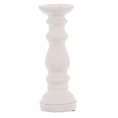 Love Lace Matt White Ceramic Pillar Column Candle Holder H 31 cm x W 12 cm x D 12 cm – 1