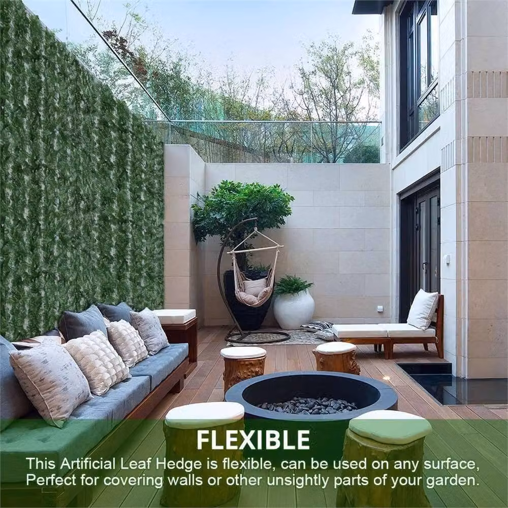 Nordara Green Artificial Ivy Hedge Privacy Screening Roll for Garden Fence or Wall-Mounted Use – 3