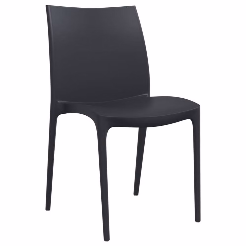 Berkfield Home Set of 2 Anthracite Polypropylene Garden Chairs, W: 50 cm, D: 46 cm, H: 80 cm – 3