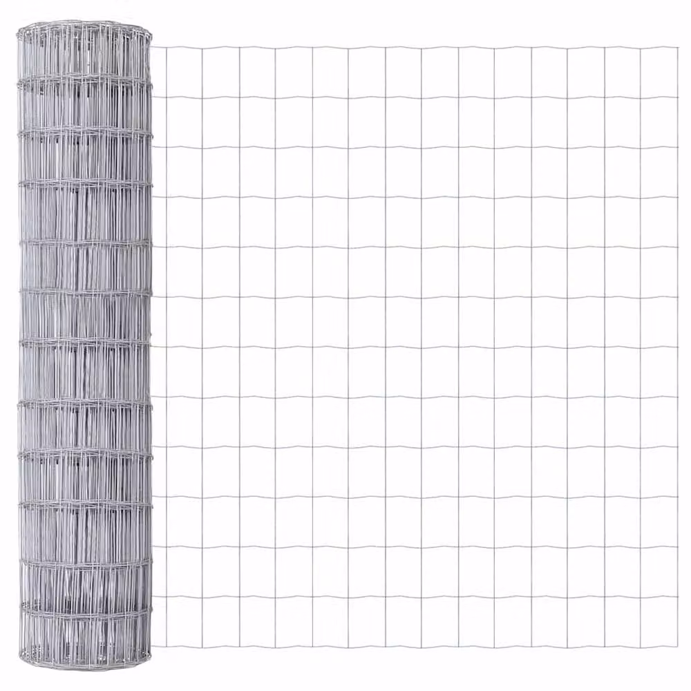Berkfield Home Modern Euro Fence Galvanised Steel in Silver, H: 140 cm, W: 10 m – 2