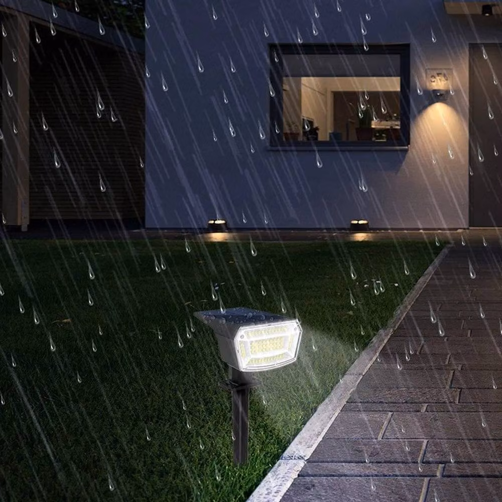 EONLION Black Solar LED Garden Floodlight with Dusk Sensor, Height: 100 cm – 4