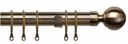 New Edge Blinds Extendable Metal Curtain Pole in Gold, Length: 170 cm
