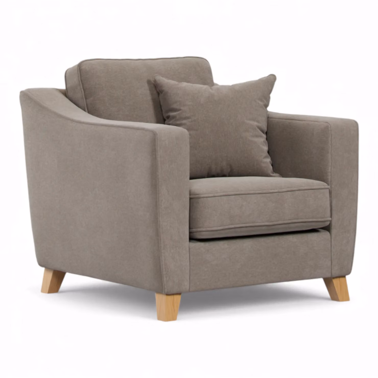 The Great Sofa Company Jackson Chenille Fabric Armchair in Brown – 2