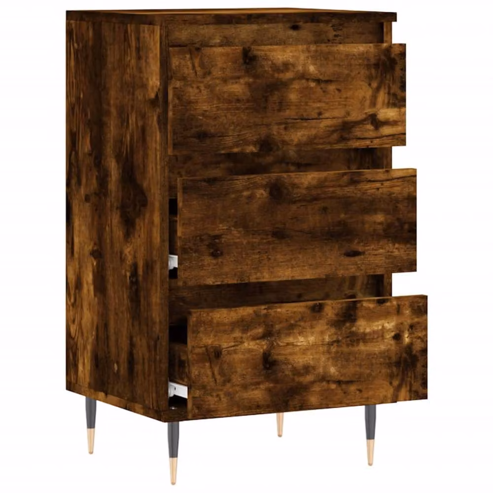 Berkfield Home Modern Smoked Oak Sideboard in Brown, W/D/H: 40 x 35 x 70 cm – 4