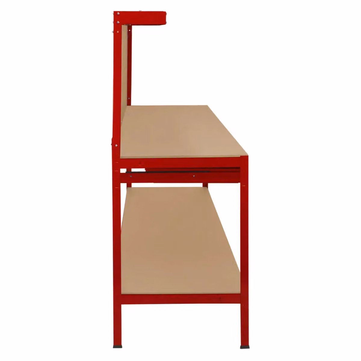 Monstershop Workbench with Pegboard and Light, Red, W/D/H: 120 x 60 x 200 cm – 2