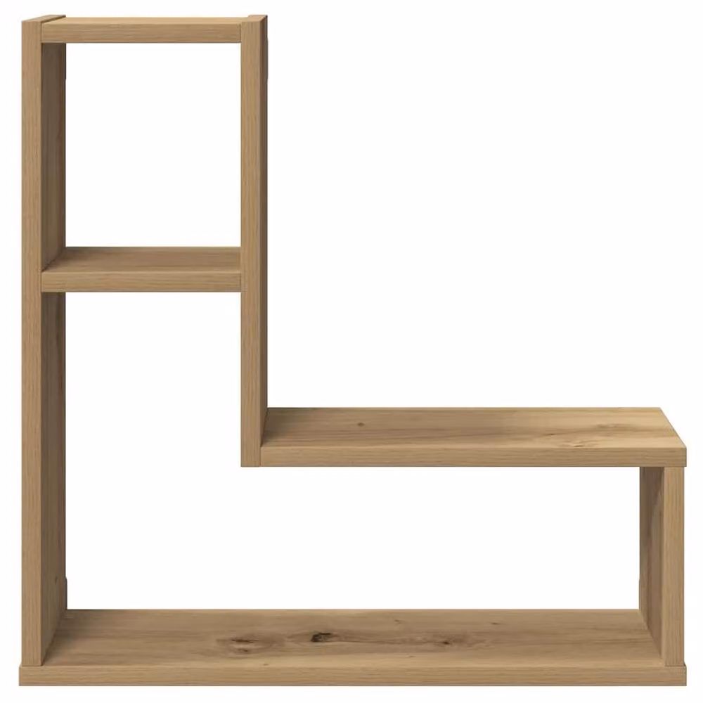 Berkfield Home Artisan Oak Wall Cube Shelves, 2 Piece Set in Brown, W/D/H: 50 x 15 x 50 cm – 4