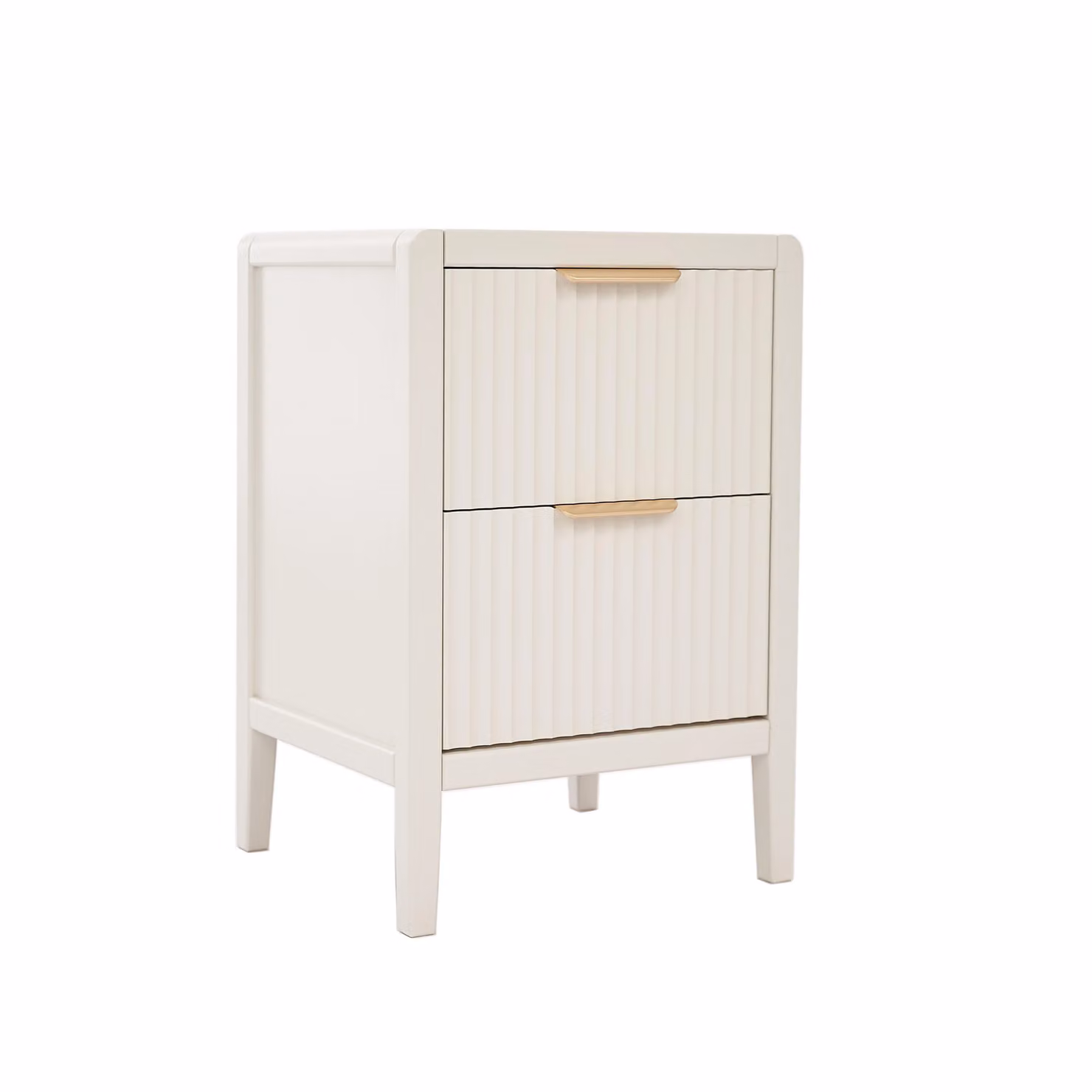 Cabinet Bits Castel 2 Drawer Bedside Table in White – 3