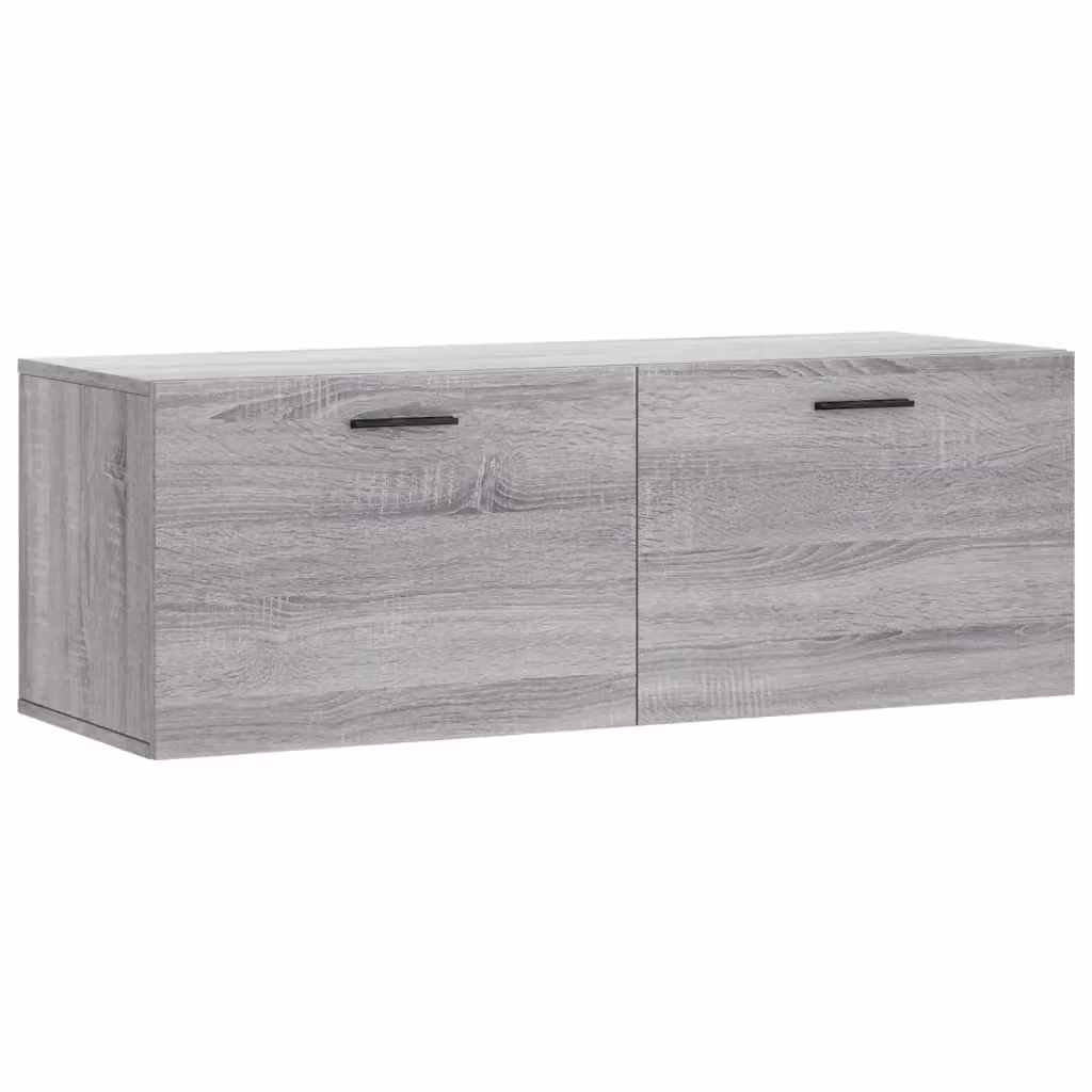 Berkfield Home Wall Mounted Cabinet in Grey, W: 100 cm, D: 36.5 cm, H: 35 cm – 2