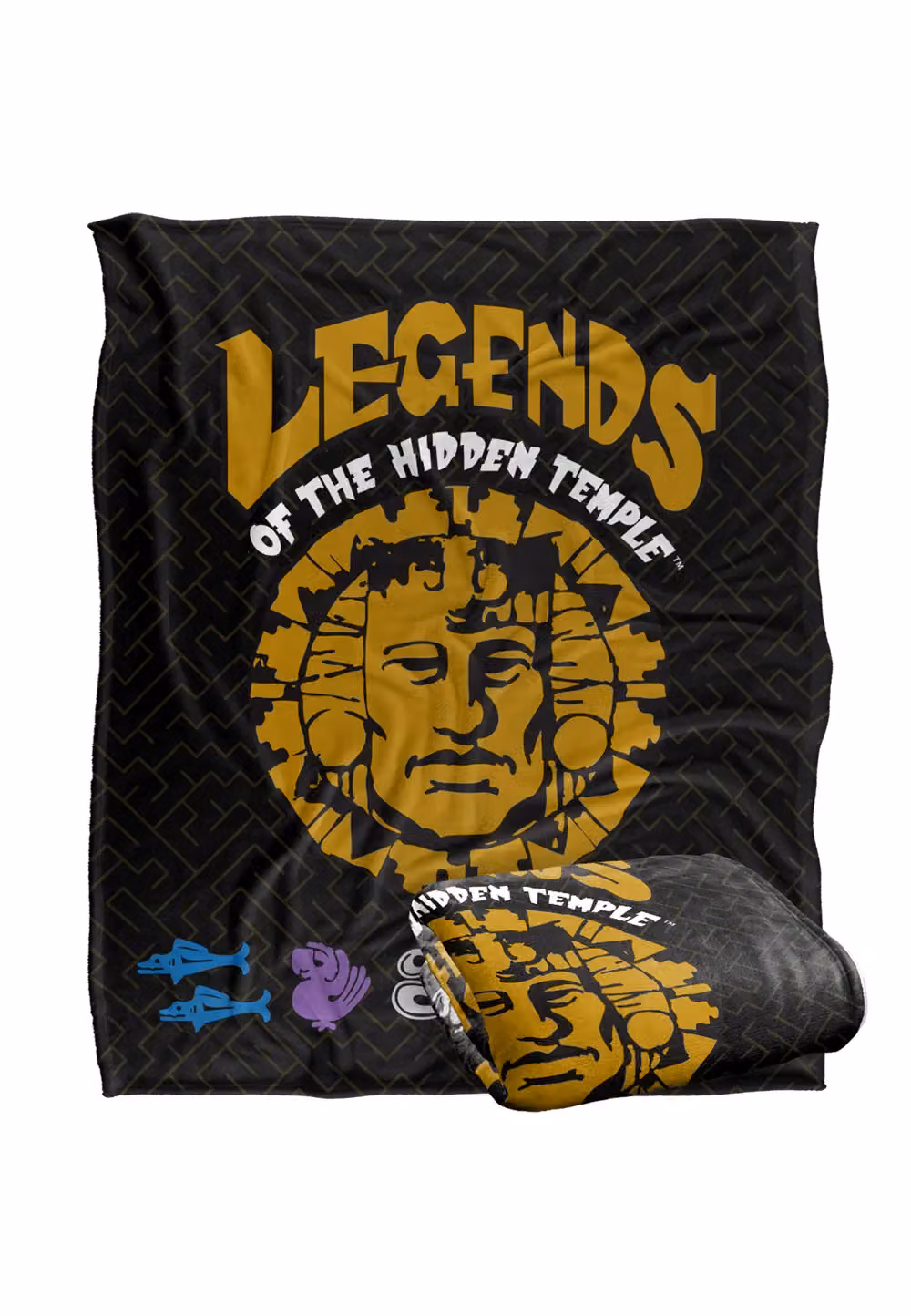 LOGOVISION Legends of The Hidden Temple Logo and Teams Super Soft Fleece Throw Blanket, White, W/D/H: 152 x 127 cm – 6
