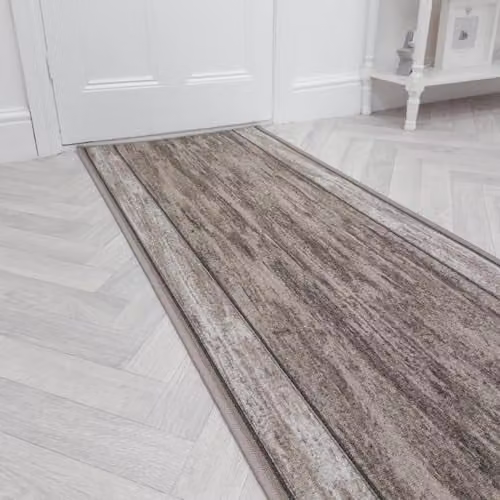 runrug Loop Pile Hallway Runner Rug in Brown, W/D/H: 150 x 66 x 0.54 cm