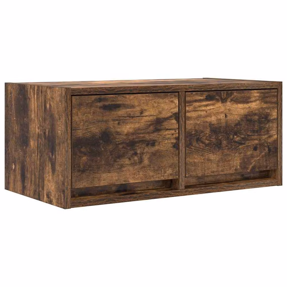 Berkfield Home TV Cabinet in Smoked Oak Brown, W: 60 cm, D: 31 cm, H: 25.5 cm – 2