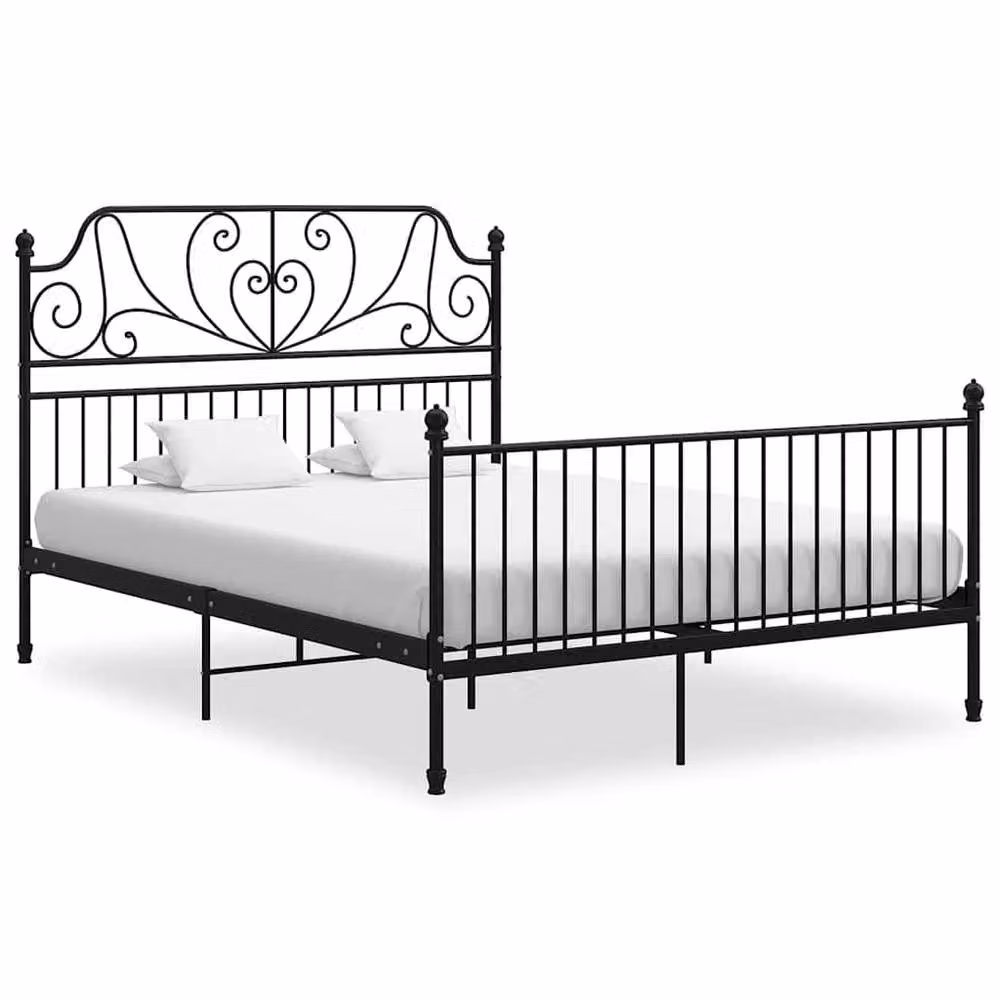 Berkfield Home Black Metal Bed Frame – 2